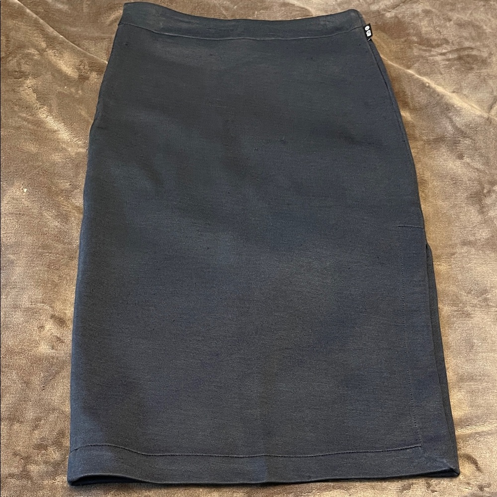 Gianfranco Ferre Navy Stretch Midi Pencil Skirt - sz 42